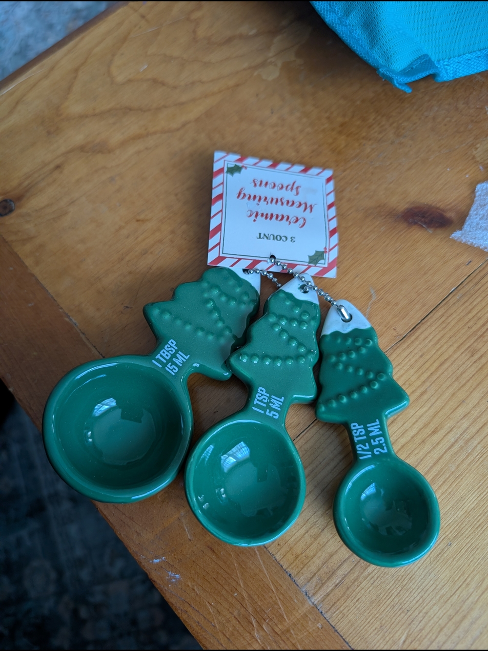 💐Christmas Tree Ceramic Measuring Spoons - Green